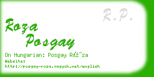 roza posgay business card